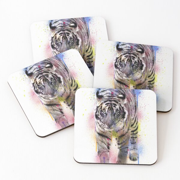 Item preview, tiger art watercolor designed and sold by cat poe.