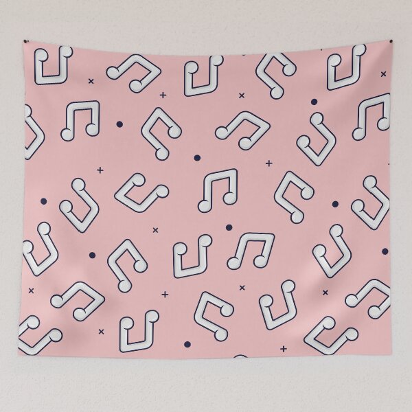Item preview, Music Notes Pattern | Beam Note Pattern | Music Lover | Baby Pink designed and sold by Minimalwiz.