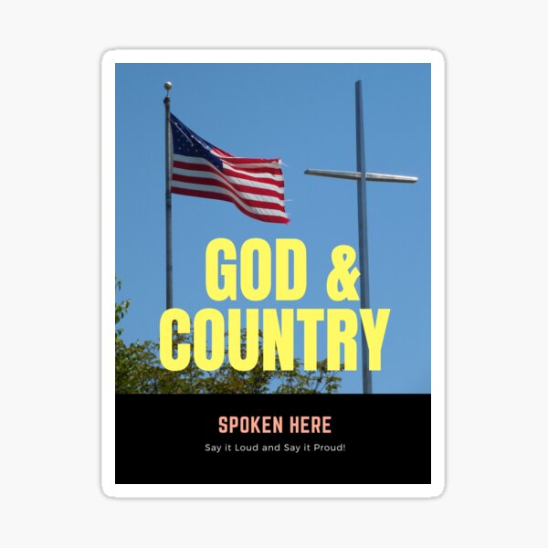 God & Country Sticker
