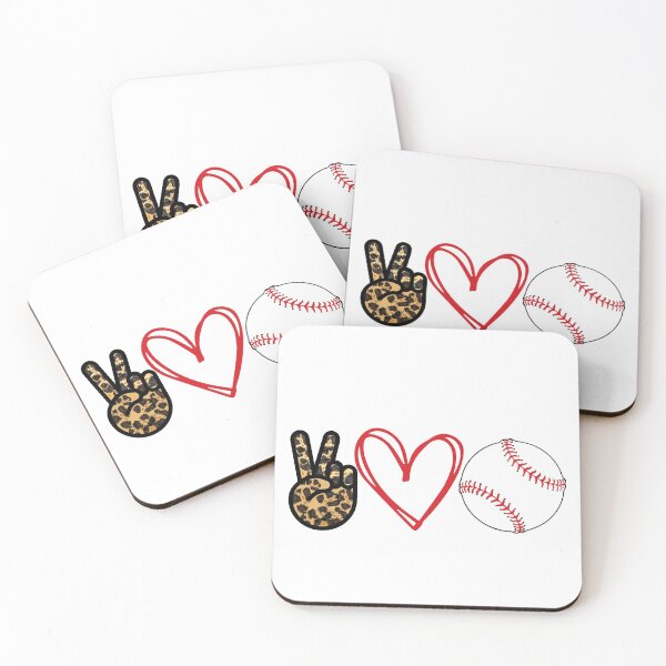 Item preview, Peace Love Baseball designed and sold by Cloth Skraps.