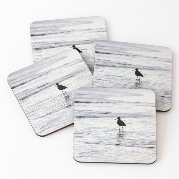 Item preview, Silhouetted Sandpiper Wading in Shallow Waves designed and sold by FlashnScribble.