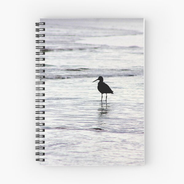 Item preview, Silhouetted Sandpiper Wading in Shallow Waves designed and sold by FlashnScribble.