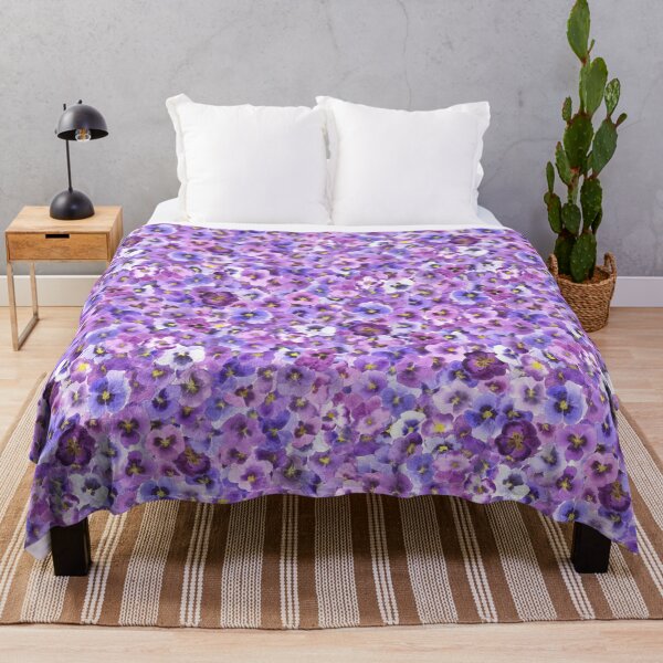 Item preview, Purple Pansy Party -Watercolor Floral Purple Pansies designed and sold by Angelina Meyer.