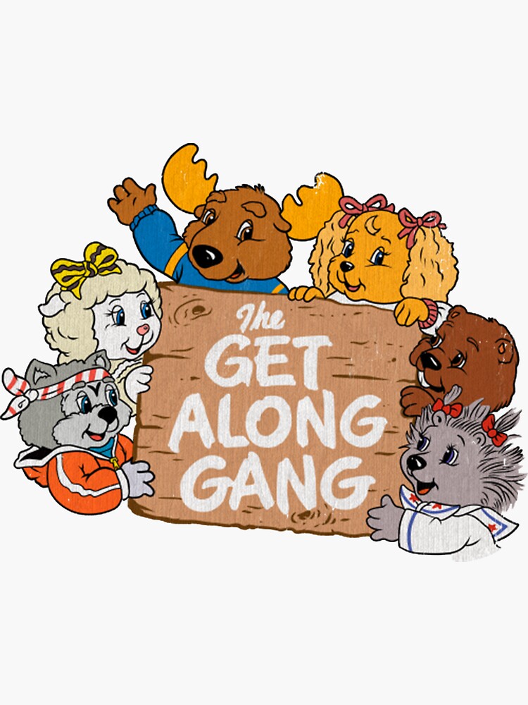 "Vintage Get Along Gang" Sticker for Sale by deepsEa066 | Redbubble