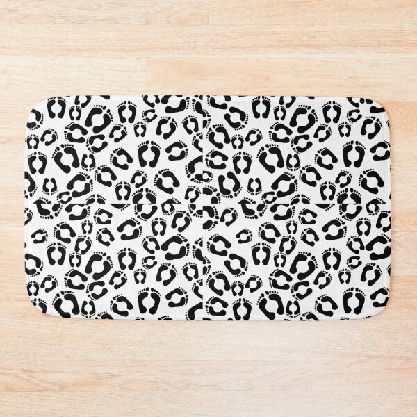 Item preview, Black footprints on white background designed and sold by Tharin2021.