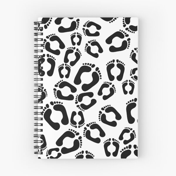 Item preview, Black footprints on white background designed and sold by Tharin2021.