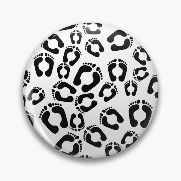 Item preview, Black footprints on white background designed and sold by Tharin2021.