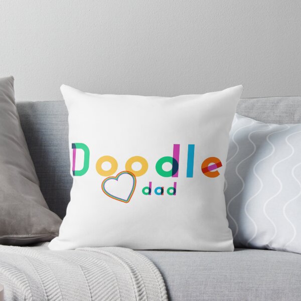Artikelvorschau, Doodle Dad Rainbow Schriftzug - Modernes Design - Herzakzent entworfen und verkauft von 8PawsStudio.