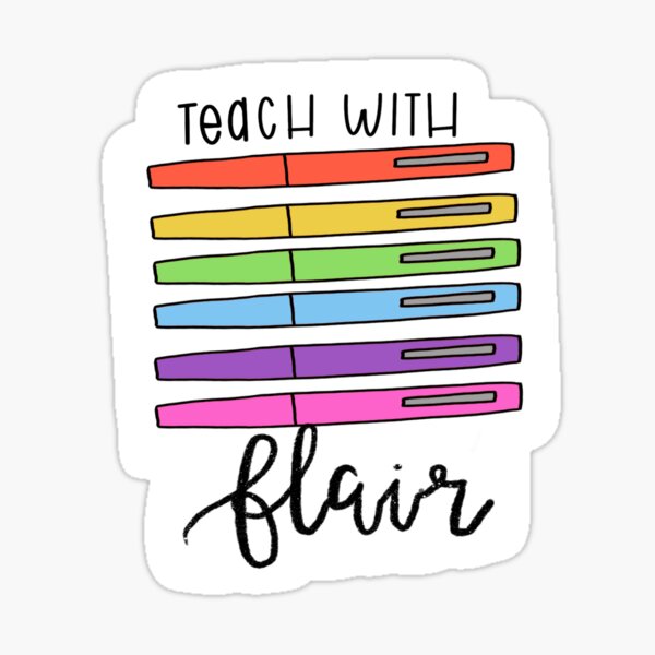 Custom Flair Pen Teacher Sticker – sharpthoughtlings