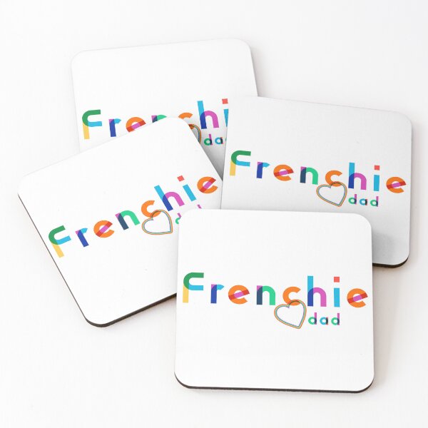 Item preview, Frenchie Dad Rainbow lettering - Modern Design - Heart accent designed and sold by 8PawsStudio.