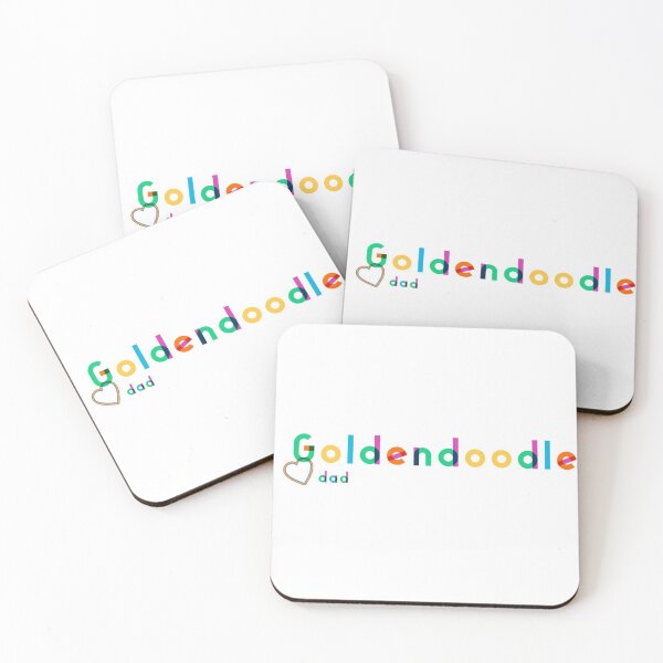 Item preview, Goldendoodle Dad Rainbow lettering - Modern Design - Heart accent designed and sold by 8PawsStudio.