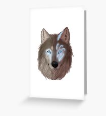 Mystical wolf Greeting Card