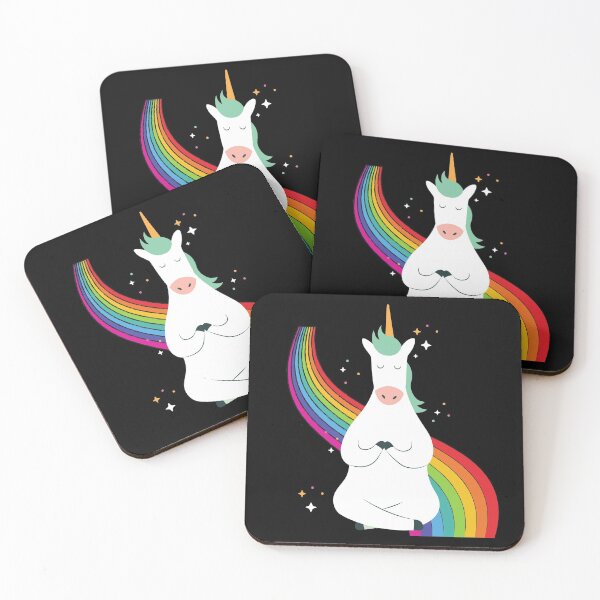 Item preview, Rainbow Meditation Unicorn  designed and sold by TheJoyTribe.