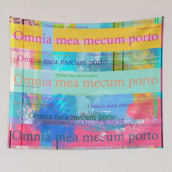 Item preview, Omnia mea mecum porto, Latin quote designed and sold by Mauswohn.