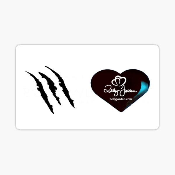 Black Heart Logo and Scratches Sticker
