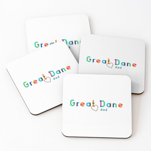 Item preview, Great Dane Dad Rainbow lettering - Modern Design - Heart accent designed and sold by 8PawsStudio.