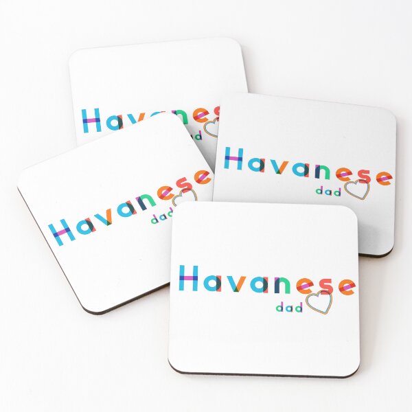 Item preview, Havanese Dad Rainbow lettering - Modern Design - Heart accent designed and sold by 8PawsStudio.