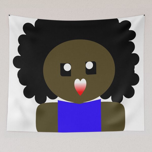 Item preview, LINDA CHICA CON CAMISA AZUL CON AFRO designed and sold by RetroPlaceee.