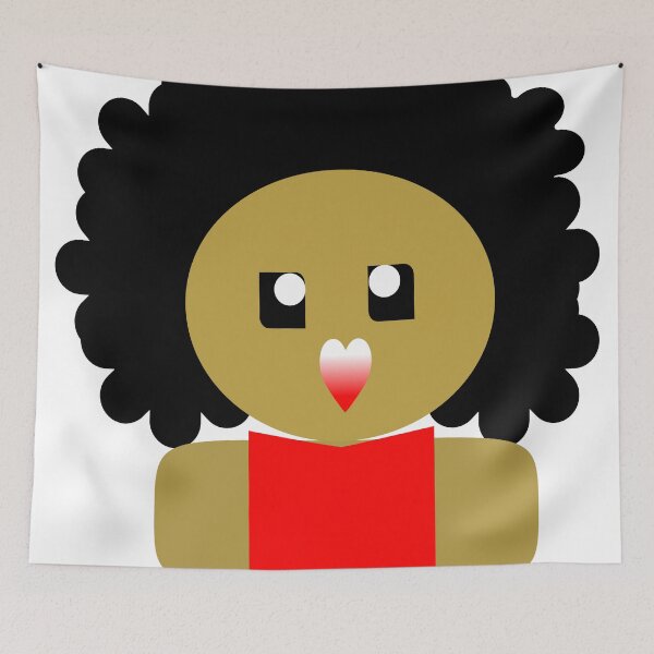 Item preview, LINDA CHICA CON CAMISA ROJA CON AFRO designed and sold by RetroPlaceee.