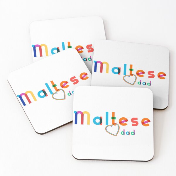Item preview, Maltese Dad Rainbow lettering - Modern Design - Heart accent designed and sold by 8PawsStudio.