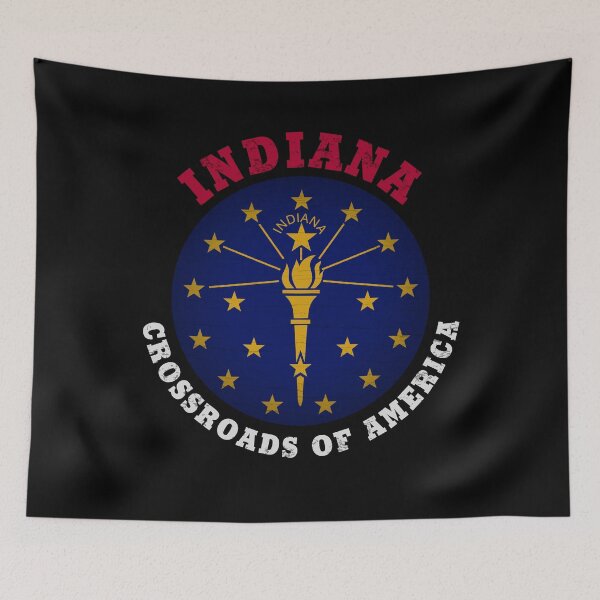 Item preview, INDIANA CROSSROADS STATE FLAG designed and sold by Madjack Tees Kiwi SuperStore.