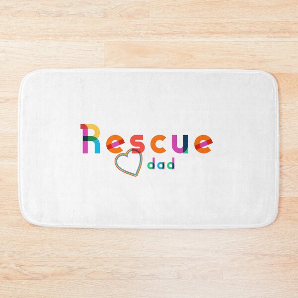Item preview, Rescue Dad Rainbow lettering - Modern Design - Heart accent designed and sold by 8PawsStudio.