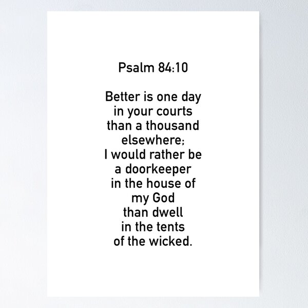 PSALM 84:10 Message Tote Bag PSALM 84:10 Message Tote Bag
