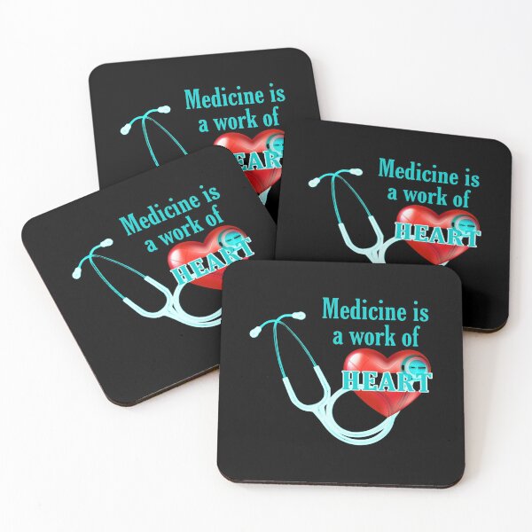 Item preview, medicine is a work of heart. stetoscope, heart,   Frontliner hero designed and sold by doctors-apparel.