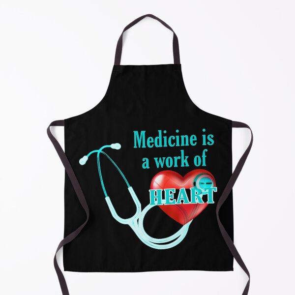 Item preview, medicine is a work of heart. stetoscope, heart, Frontliner hero designed and sold by doctors-apparel.