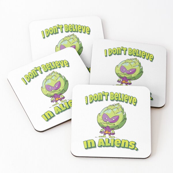 Item preview, I Don't Believe In Aliens. Artichoke Alien Funny Simple Alien Quote designed and sold by WordsGamersUse.