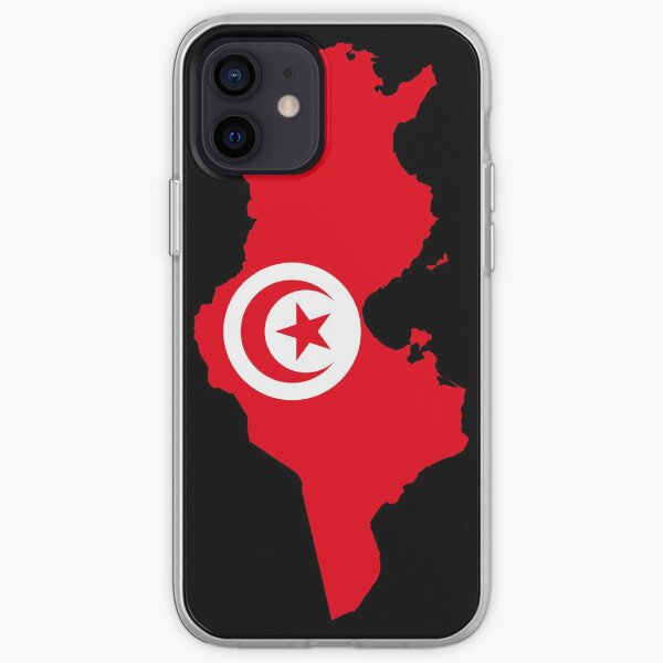 Carte du drapeau de la Tunisie Coque souple iPhone