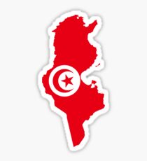 Tunisia Flag Map Sticker