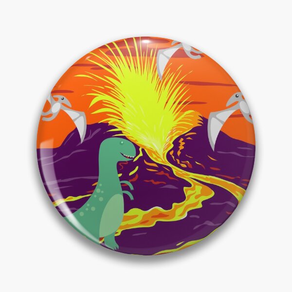 Item preview, Dinosaur and volcanos designed and sold by Tanya Mihe.