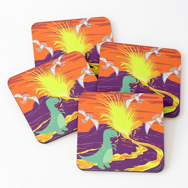 Item preview, Dinosaur and volcanos designed and sold by Tanya Mihe.