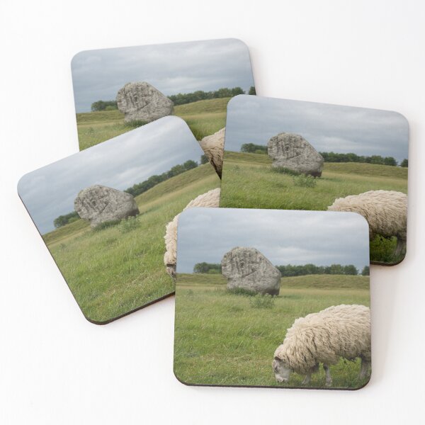 Item preview, Sheep grazing at the Avebury stones designed and sold by Hilda Rytteke.