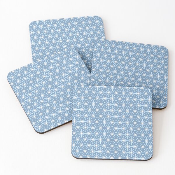 Item preview, Cerulean Frost Blue White Asanoha - Japanese Traditional Pattern designed and sold by KinitaDesign.