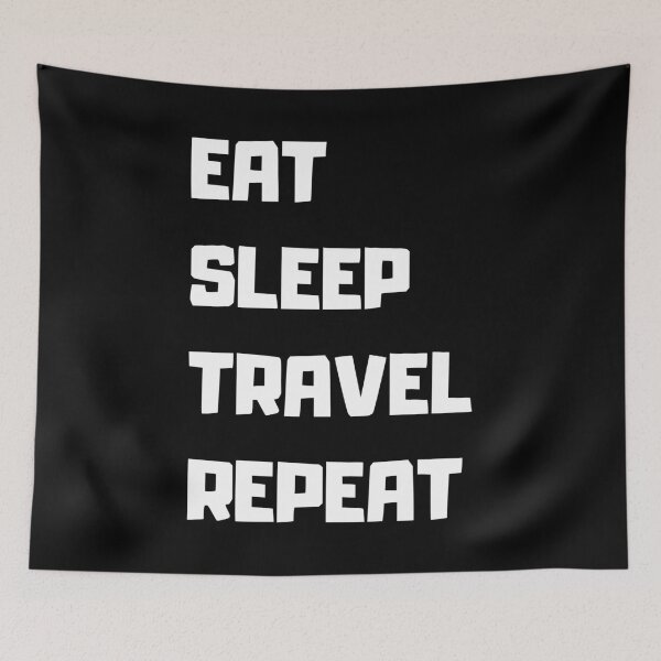 Artikelvorschau, EAT SLEEP TRAVEL REPEAT entworfen und verkauft von OMdesigns93.