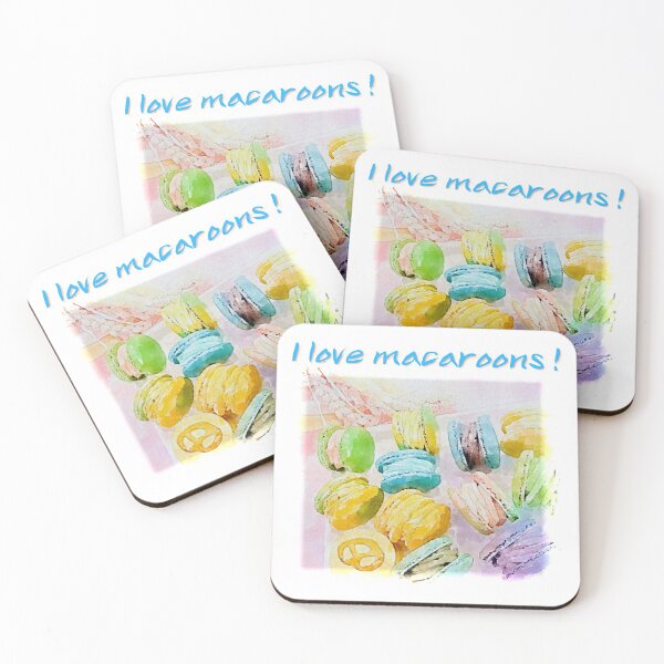Item preview, I love macaroons!(watercolor painting) designed and sold by zzzozzo.