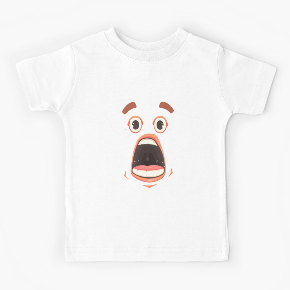 Roblox Shocked Face Kids T Shirt For Sale By Hutamaadi98 Redbubble