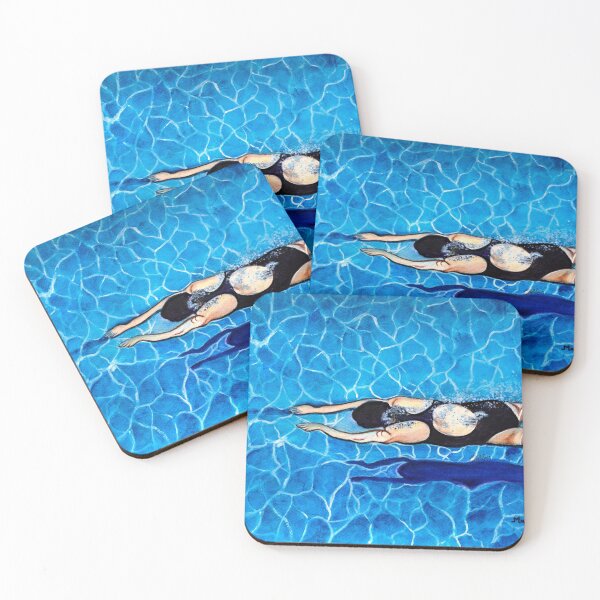 Item preview, Summer fun underwater swimming women art designed and sold by artbymanjiri.