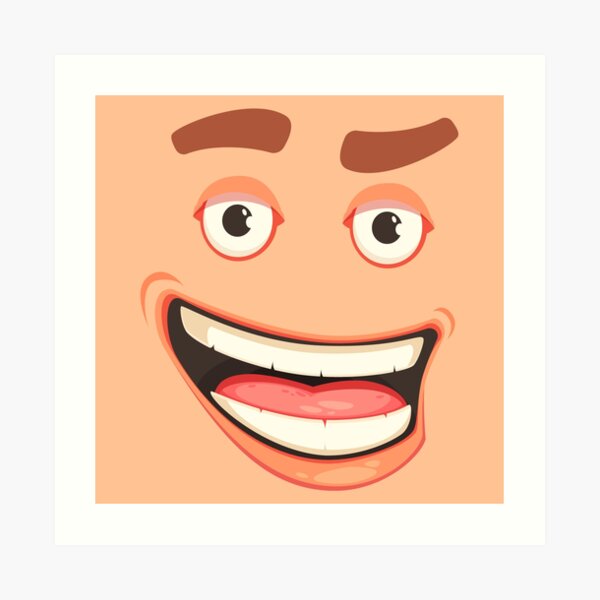 Roblox Charming Smile Face Art Print For Sale By Hutamaadi98 Redbubble