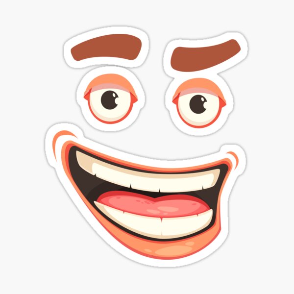 Roblox Face Stickers Redbubble - smiley face roblox decal