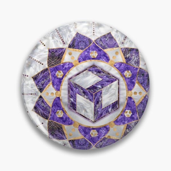 Item preview, Antahkarana in Lotus Mandala- Amethyst and Pearl designed and sold by k9printart.