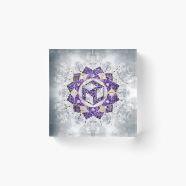 Item preview, Antahkarana dans le Mandala du Lotus - Améthyste et Perle designed and sold by k9printart.