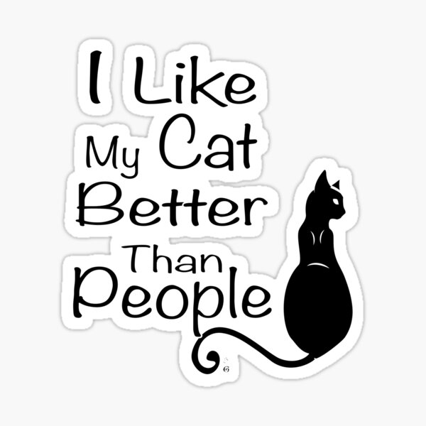 I like my cat Sticker