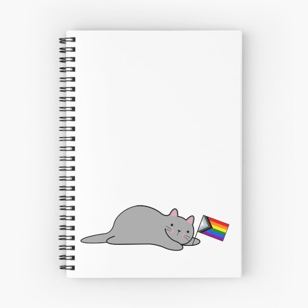 Item preview, Cat with a Progress Pride Flag designed and sold by Elaine Carter.