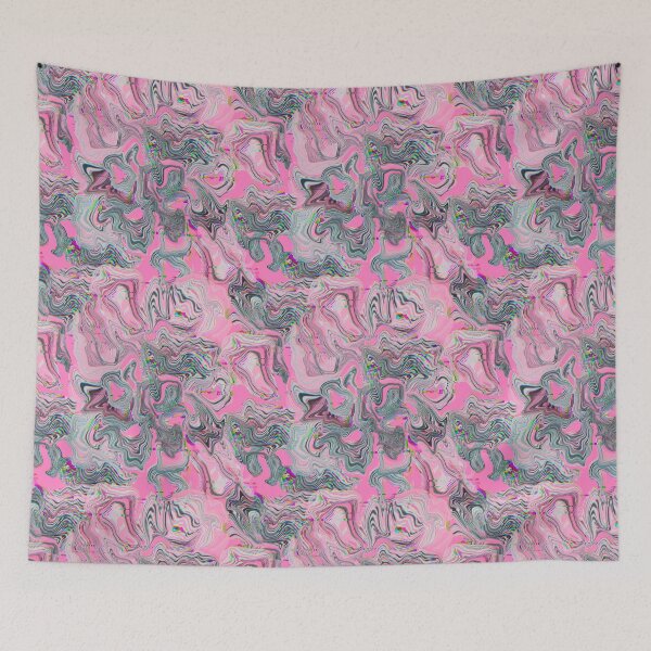 Item preview, Glitch marble pattern neon pink designed and sold by ANAKOTO.