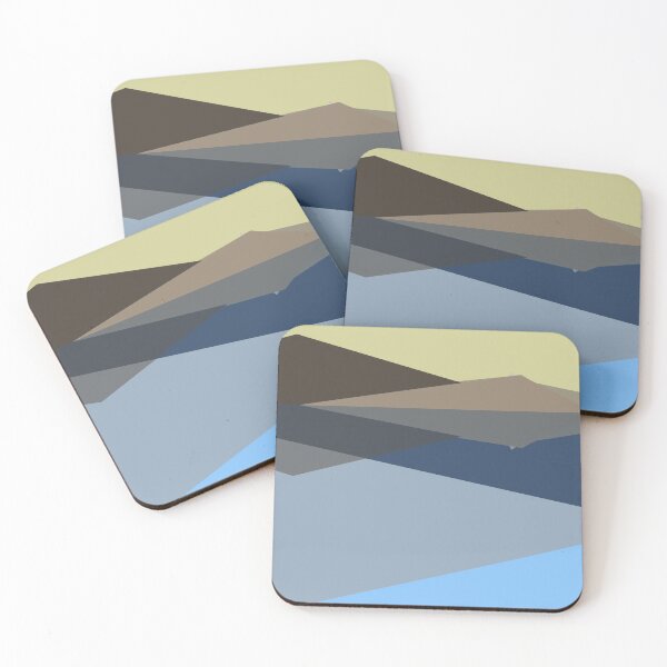 Item preview, Geometric landscape generative art poster illustration designed and sold by IuriiVlasenko.
