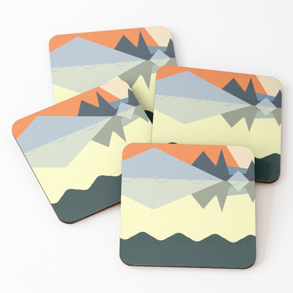Item preview, Geometric landscape generative art poster illustration designed and sold by IuriiVlasenko.