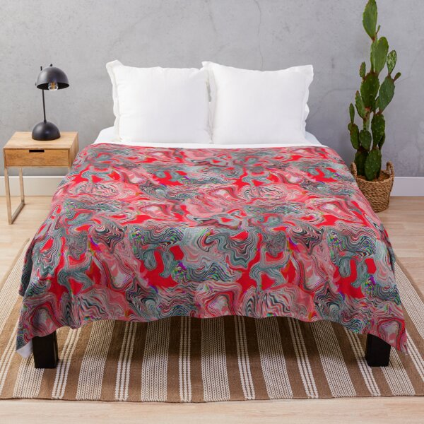 Item preview, Glitch marble pattern neon red designed and sold by ANAKOTO.
